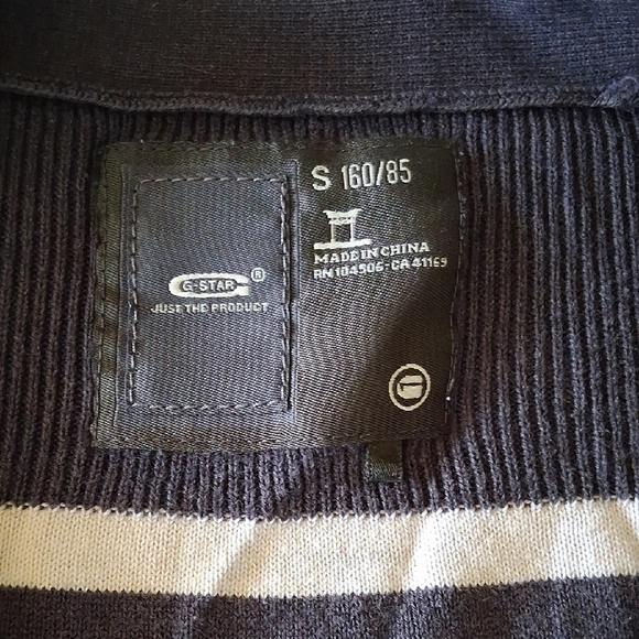 G Star Raw Navy and White Striped Women's Cardigan - Picture 2 of 10